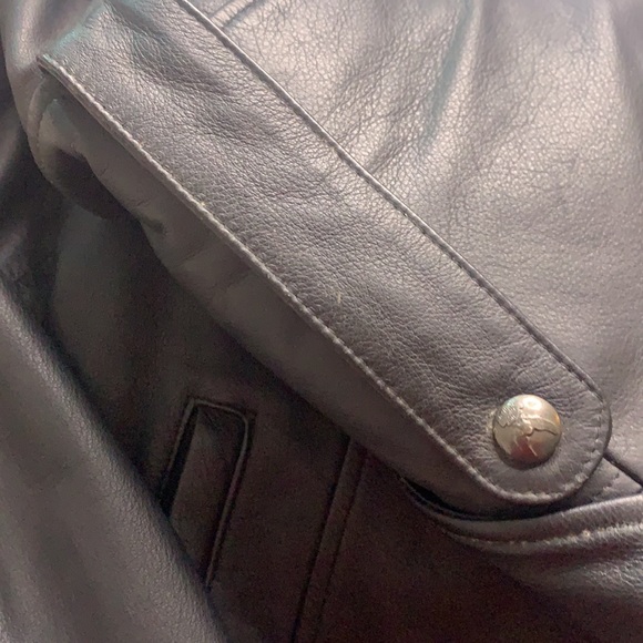 Harley Davidson women’s XL Genuine Leather Black Moto biker jacket outerwear - Picture 10 of 11